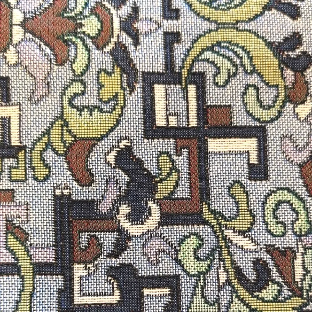 Rennie & Rose Collection Asian Ornament Woven Tapestry Table Runner Made In USA